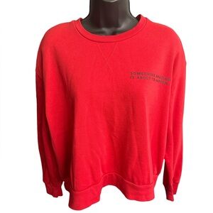 Primark Women’s Red Oversized Crewneck Sweatshirt